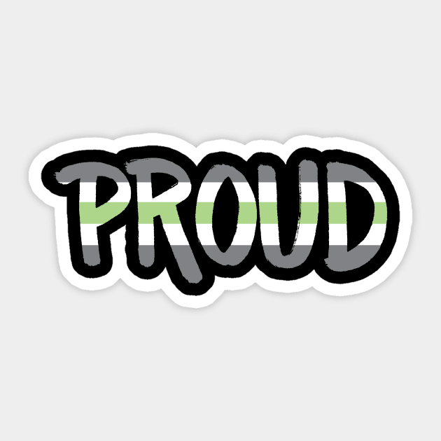 Proud - Agender Sticker by Jo Tyler